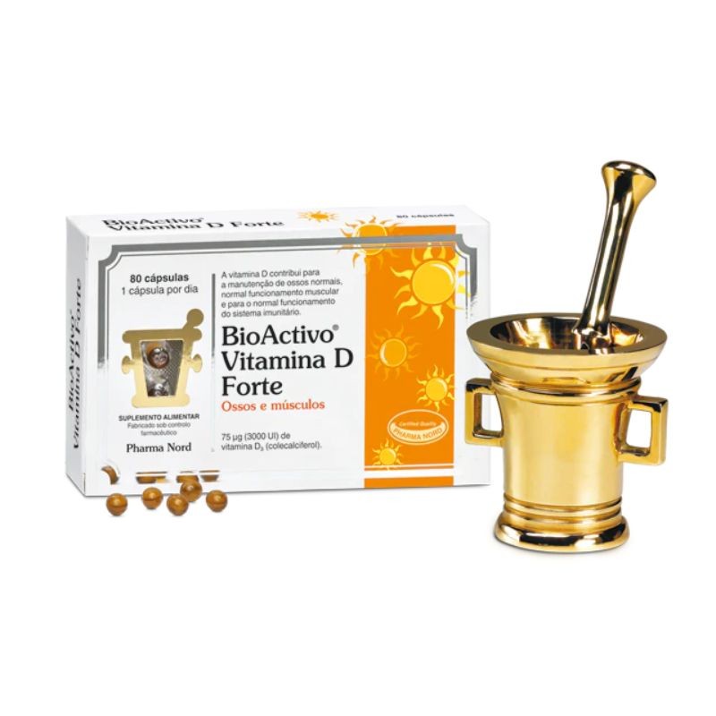 BioActivo Vitamina D Forte 80 Cápsulas | Ossos e Imunidade