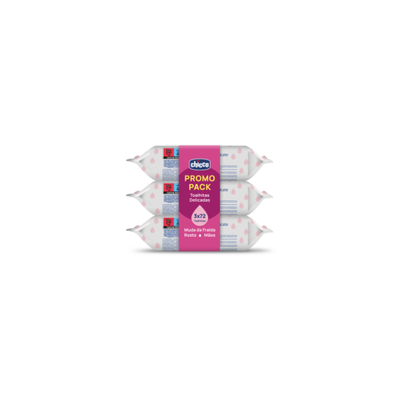 Chicco Toalhitas Delicadas X72 Pack Triplo