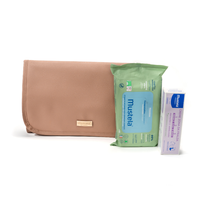 Mustela Bebé Kit Muda Fralda Mocca | 60 Toalhitas + 1 Creme